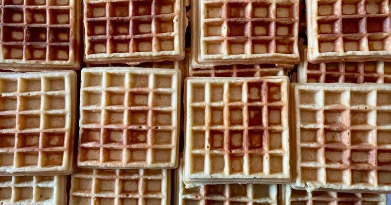 Zachte vanille wafels met cognac